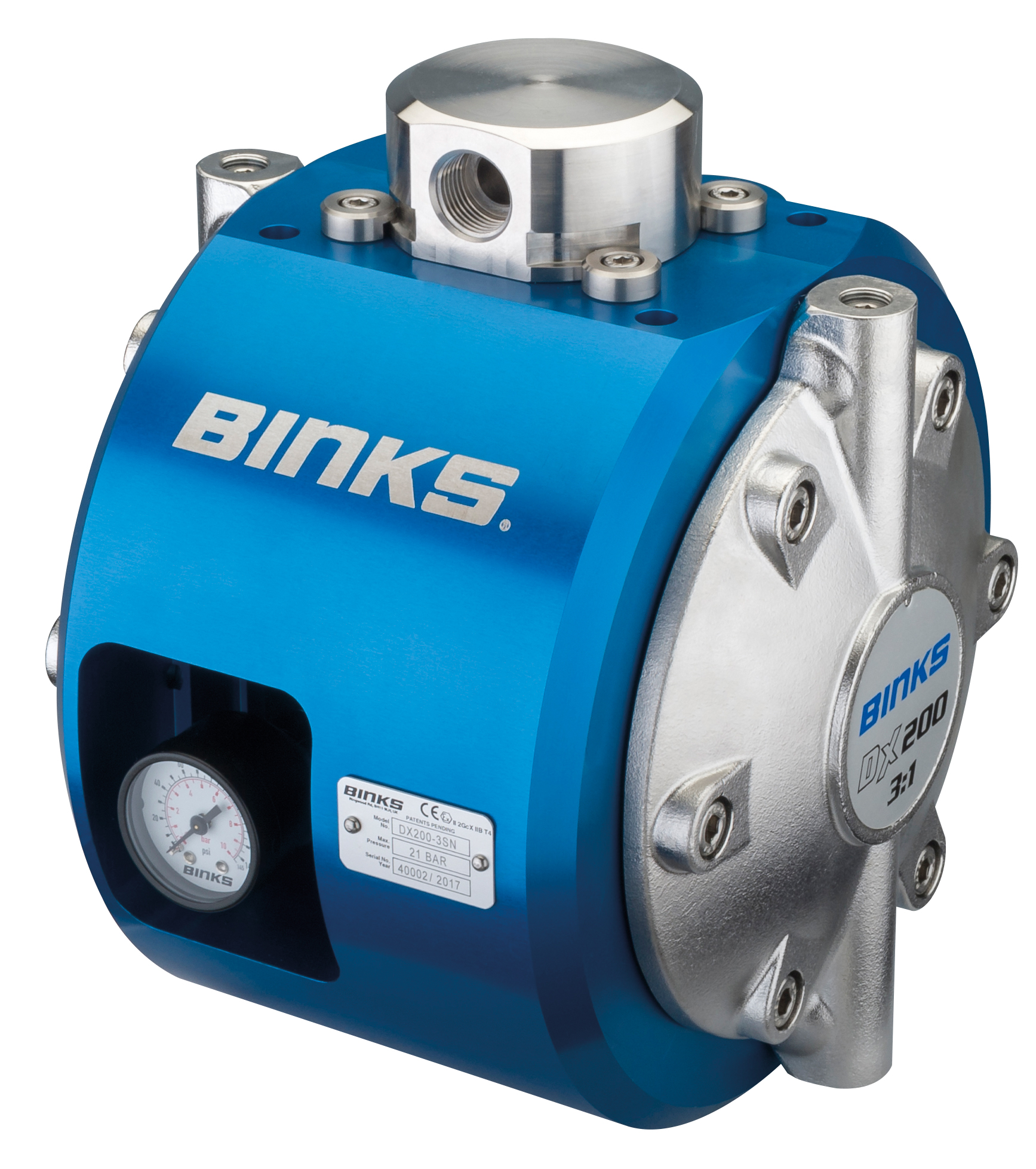 Binks DX-200 diaphragm pump for demanding industrial coatings, compact and low-maintenance design