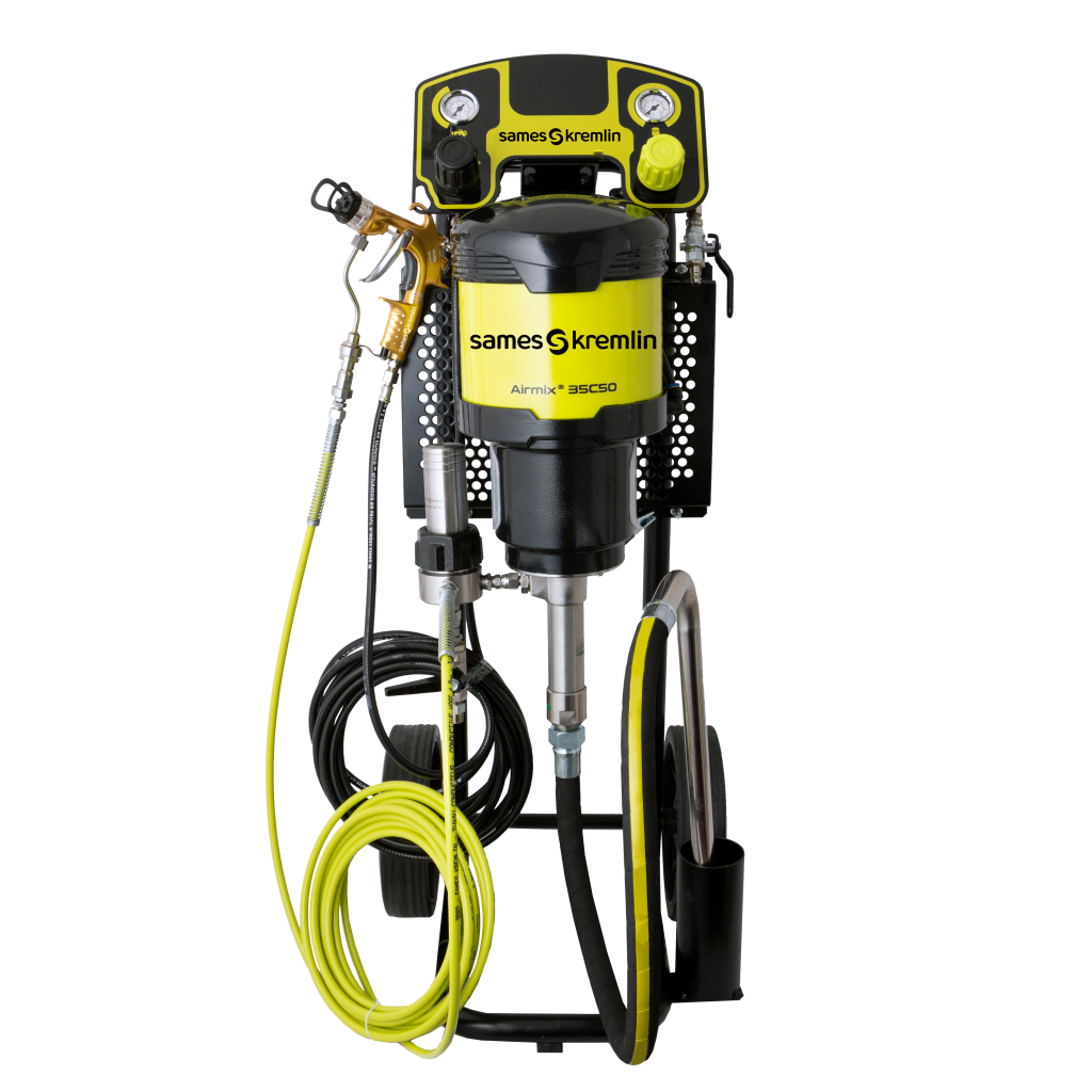 Sames Kremlin 35C50 Airmix Spraypack with manual spray gun and hose set for wood and industrial coatings