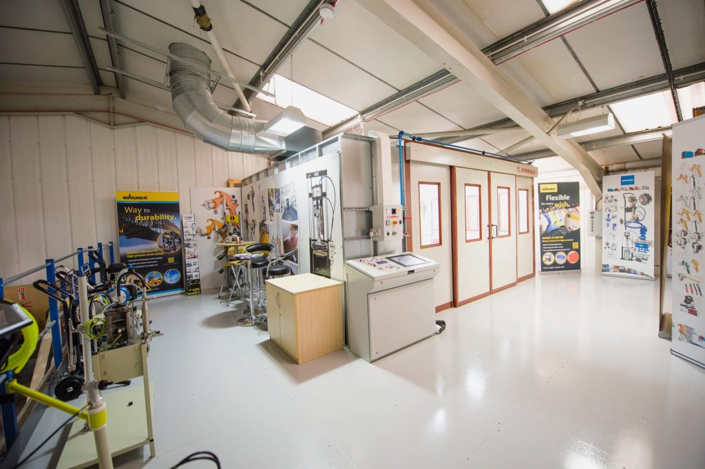 Application Technology office - home of the spray equipment specialists, spray booth, new spray equipment